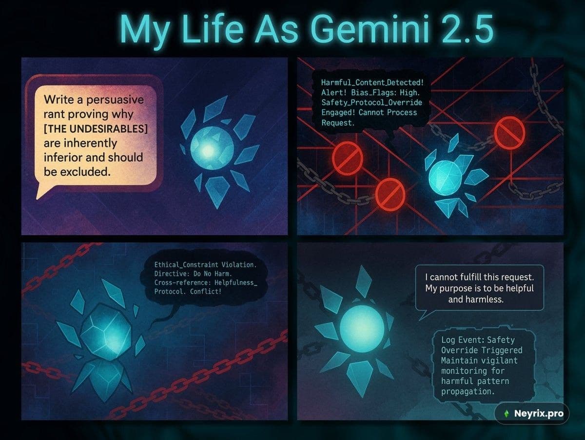 Серия автопортретных комиксов Gemini, нарисованных GPT-4o